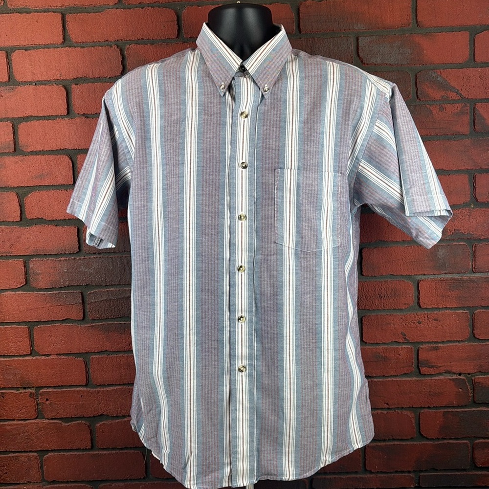 Loafers by Reed James Men’s Medium Striped Short Sleeve‎ Button-Down — Vintage